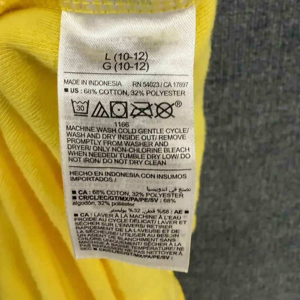 Old Navy Sleeveless Terry Cinched Waist Romper Girls 10-12 Yellow Smiley Face